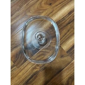 Pyrex F-12-C Clear Glass Lid Replacement Oval Casserole Cover